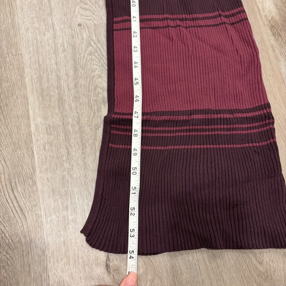 Staud Shoko Maxi Dress Red Burgundy Striped Ribbed Knit Open‎ Back Small - Picture 6 of 8